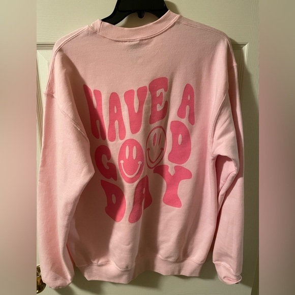 Pink Have a Good Day Sweatshirt size M - Picture 1 of 3